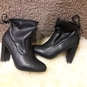 Ankle tie boots